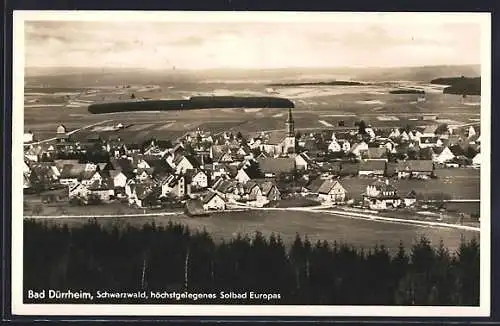 AK Bad Dürrheim /Schwarzwald, Teilansicht mit Kirche