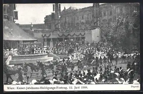 AK Wien, Kaiser-Jubliläums- Huldigungs-Festzug am 12.Juni 1898