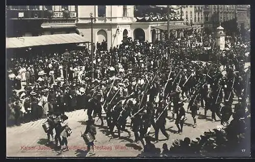 AK Kaiser-Jubiläums-Huldigungs-Festzug Wien 12. Juni 1908