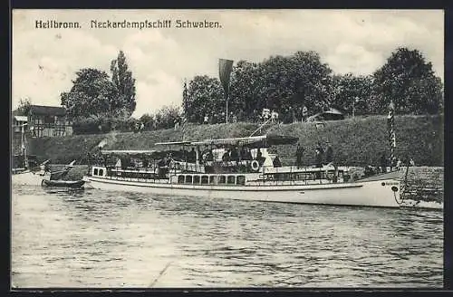 AK Heilbronn, Neckardampfschiff Schwaben, Binnenschiff