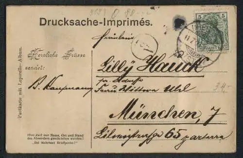 Leporello-AK Dresden-Neustadt, Theaterplatz mit Weberdenkmal, Zwinger, Belvedere, Hauptstrasse