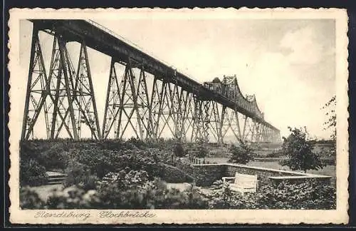 AK Rendsburg, Blick auf die Hochbrücke