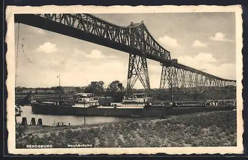 AK Rendsburg, Ansicht der Hochbrücke