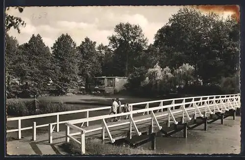 AK Rendsburg, Weisse Brücke und Gaststätte Milchbar