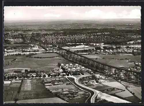 AK Rendsburg, Panorama mit Hochbrücke