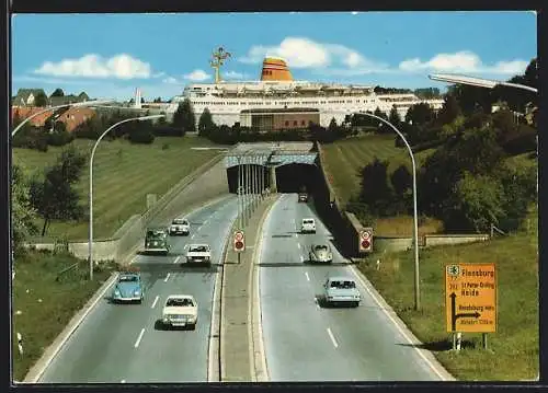 AK Rendsburg, Strassentunnel unter dem Nord-Ostsee-Kanal