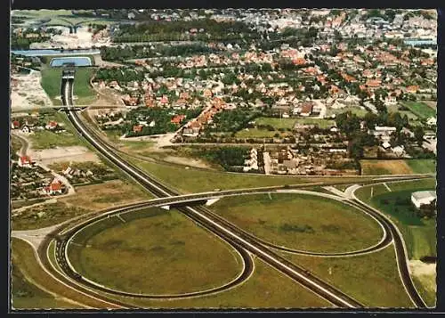 AK Rendsburg, Tunnelanfahrt von Süden