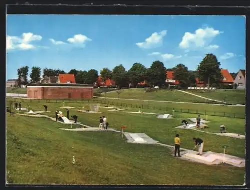 AK Rendsburg, Minigolfplatz über dem Kanaltunnel