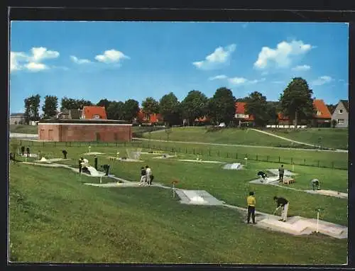 AK Rendsburg, Minigolfplatz über dem Kanaltunnel