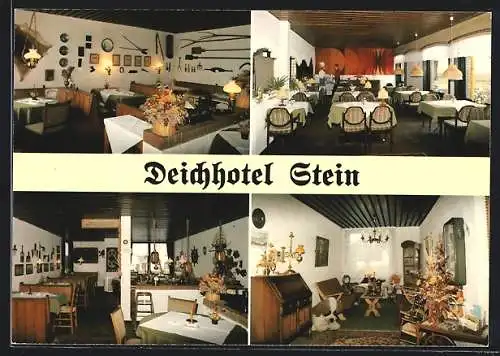 AK Stein / Laboe, Deichhotel Stein, Innenansichten