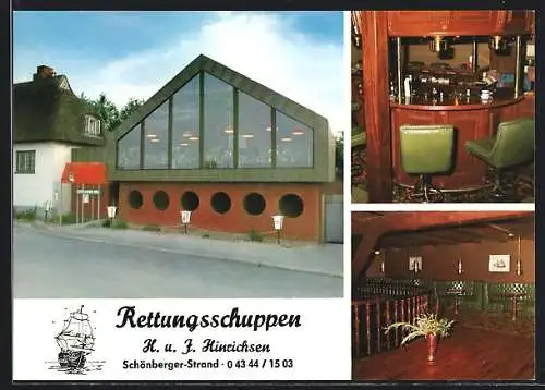 AK Schönberger-Strand, Restaurant Rettungsschuppen, Innenansichten