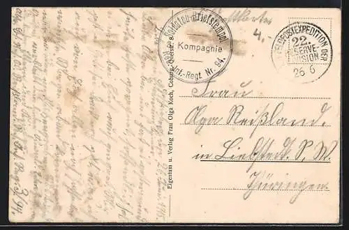 AK Chevillecourt, Sturm des R.-I.-R. 32 und des R.-I.-R. 82 auf die Ortschaft