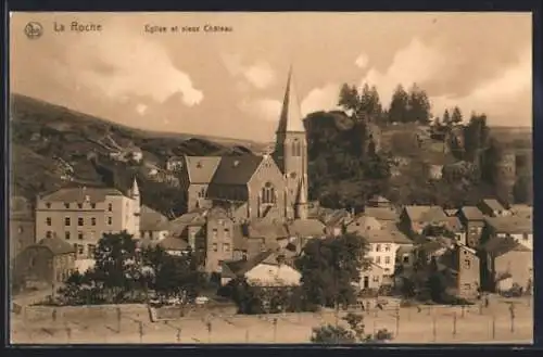 AK La Roche, Eglise et vieux Chateau