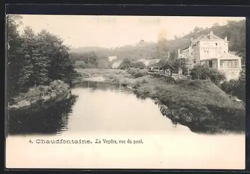 AK Chaudfontaine, La Vesdre, vue du pont