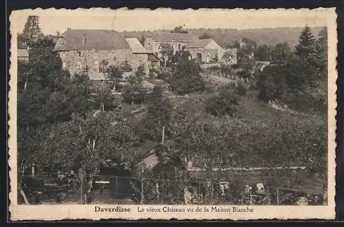 AK Daverdisse-sur-Lesse, Le vieux Chateau vu de la Maison Blanche