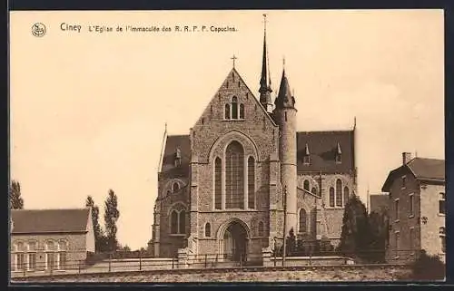 AK Ciney, L`Eglise de l`immaculée des RRPP Capucins