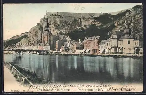 AK Dinant, Les Bords de la Meuse, Panorama de la Ville