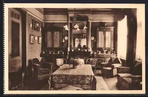 AK Mariakerke, Ostende, Hôtel Albertus, Le Salon d`entrée