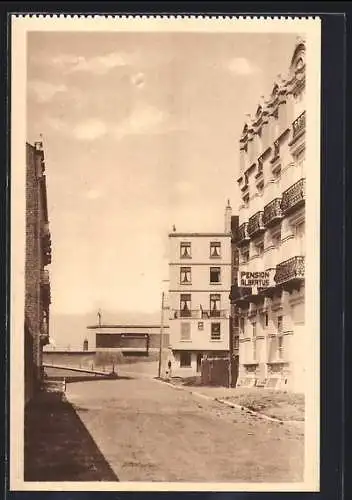 AK Mariakerke, Ostende, Hôtel Albertus, En face de la Digue