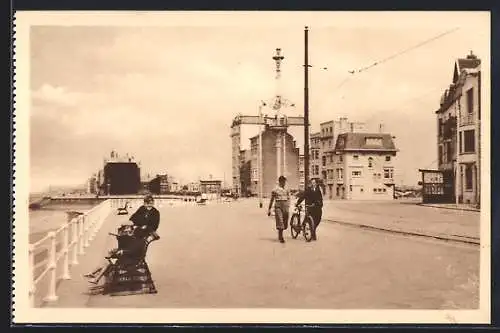 AK Mariakerke, Ostende, Hôtel Albertus, Digue de Mer vers Ostende