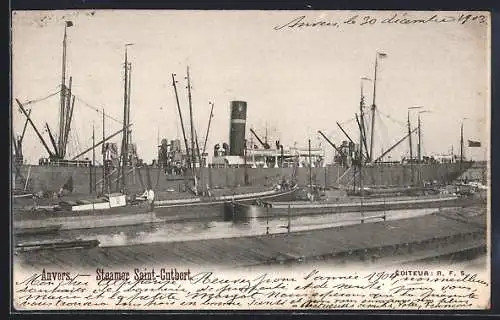 AK Anvers, Steamer Saint-Cutbert