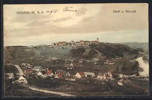 AK Drosendorf, Stadt- und Altstadtansicht