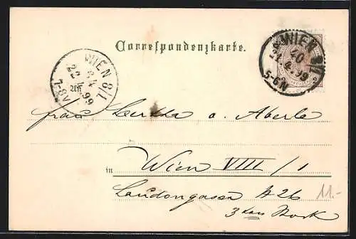 Künstler-AK Dürrenstein, Ruine