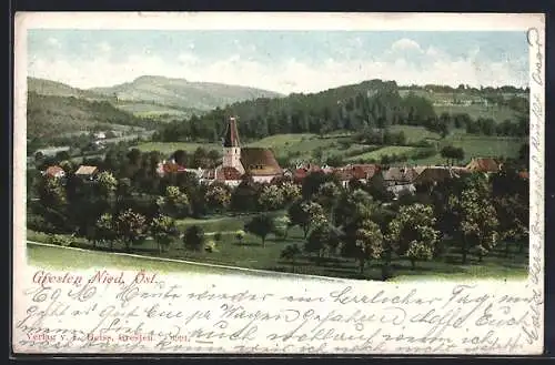 AK Gresten /Nied. Öst., Totalansicht mit zentraler Kirche