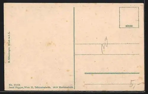 Künstler-AK Bruck a. d. Leitha, Blick mit dem alten und neuen Lager
