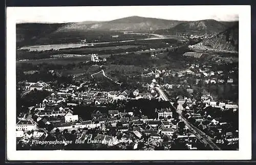 AK Bad Deutsch Altenburg a. d. Donau, Ortsansicht, Fliegeraufnahme