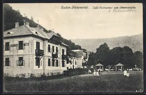 AK Baden-Helenental, Café-Restaurant alte Krainerhütte