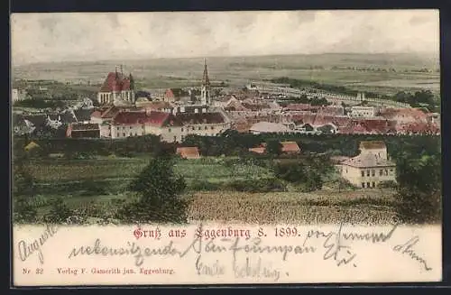 AK Eggenburg, Gesamtansicht mit Umgebung, 1899