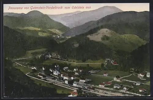 AK Gutenstein-Vorderbruck, Blick vom Edelstein auf den Ort