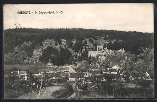 AK Eibenstein b. Drosendorf, Ortsansicht aus der Vogelschau