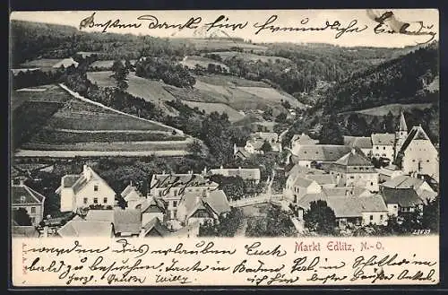 AK Edlitz /N.-Oe., Blick über den Ort, Markt Edlitz