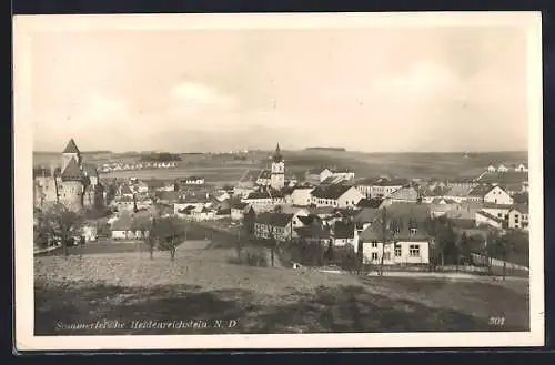 AK Heidenreichstein, Ortsansicht mit Burg und Kirche