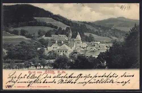 AK Edlitz /N.-Oe., Panorama mit Kirche