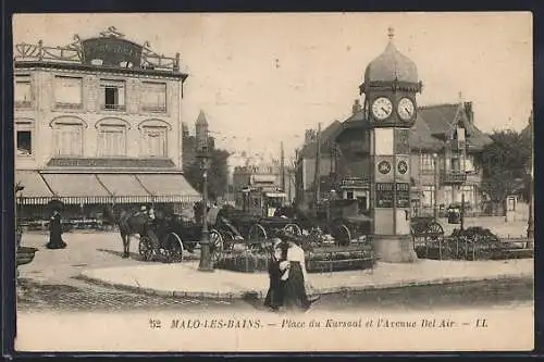 AK Malo-les-Bains, Place du Kursaal et l`Avenue Bel Air