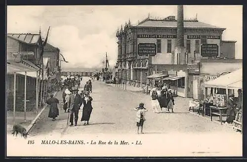 AK Malo-les-Bains, La Rue de la Mer