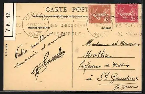 AK Cambrai, Coin du Jardin, Boulevards Vauban et Faidherbe