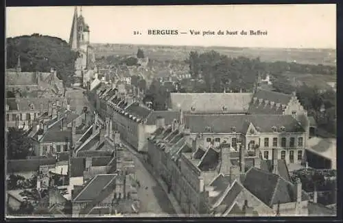 AK Bergues, Vue prise du haut du Beffroi