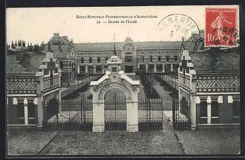 AK Armentières, Entrée de l`École Nationale Professionnelle