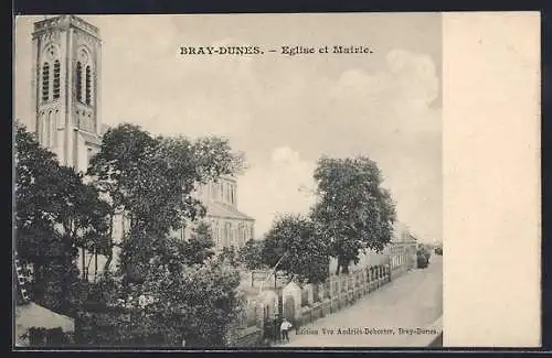 AK Bray-Dunes, Église et Mairie