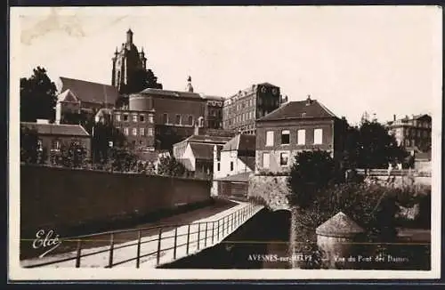 AK Avesnes-sur-Helpe, Vue du Pont des Dames