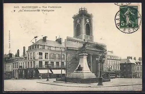 AK Maubeuge, Vue Postérieure du Monument de Wattignies