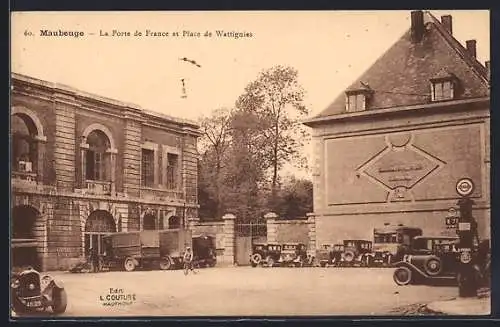 AK Maubeuge, La Porte de France et Place de Wattignies