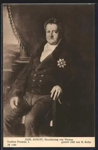 AK Karl August, Grossherzog von Weimar, Portrait