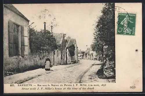 AK Barbizon, Rue avec la Maison du Peintre J. F. Millet, à sa mort, 1875