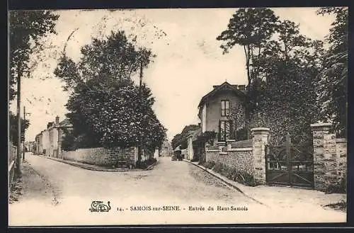 AK Samois-sur-Seine, Entrée du Haut-Samois