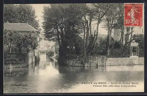 AK Crécy-en-Brie, Bords du Grand Morin et végétation luxuriante